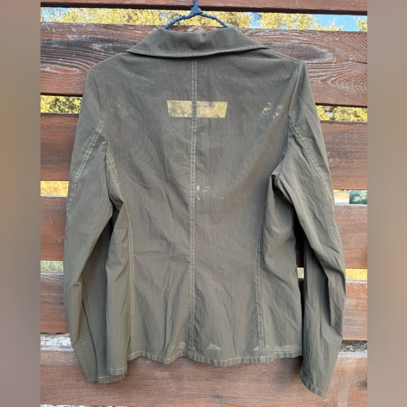 Vintage Elenora Amadei Sheer Olive Green Blazer Size MD - Picture 4 of 13